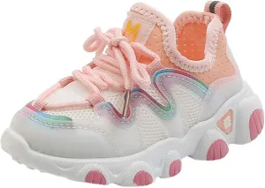 6 Wide Baby Soft Up Shoes Toddler Breathable Infant Kids Girls Lace Mesh Baby Shoes Baby Girl Light up Shoe