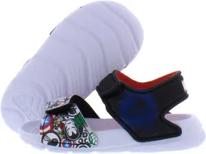 adidas Avengers Altaswim Baby Boys Shoes Size 6, Color: White/Black