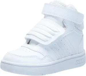 adidas Baby Hoops 3.0 Mid Top Sneaker, White/White/White, 6 US Unisex Infant