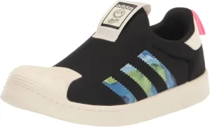 adidas Originals Baby Superstar 360 Sneaker, Black/Cream White/Black, 4 US Unisex Infant