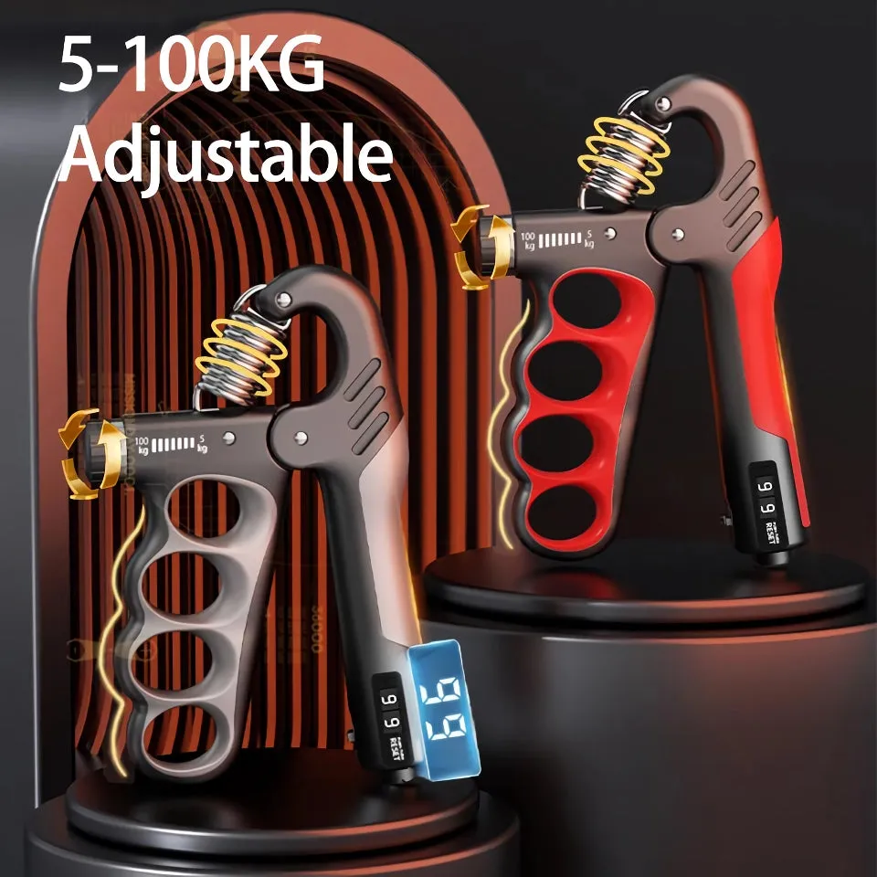 Adjustable Grip Strengthener 5-100kg Hand Exerciser for Muscle Recovery and Fitness