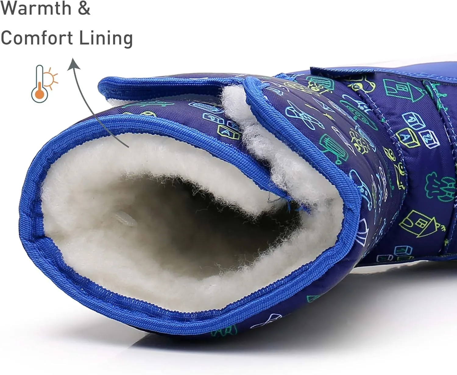 Ahannie Kids Toddler Snow Boots Boys Girls Winter Boots Insulated Warm Outdoor Shoes(Toddler/Little Kid)