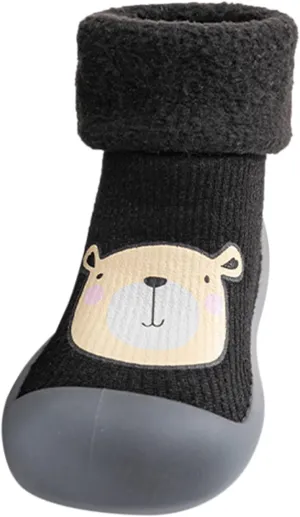 All Girl Toddler Shoes Baby Toddler Girls Shoes Slipper Kids Knit Soft Stocking Sole Solid Rubber Socks Warm Boys Baby Shoes Toddler Shoes