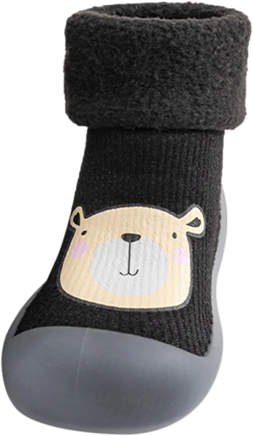 All Girl Toddler Shoes Baby Toddler Girls Shoes Slipper Kids Knit Soft Stocking Sole Solid Rubber Socks Warm Boys Baby Shoes Toddler Shoes