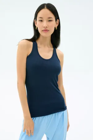 Ashby Rib Tank - Indigo