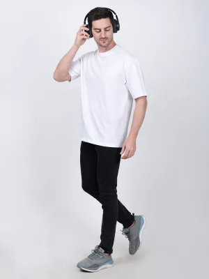 Azure White Oversized Blank Tee