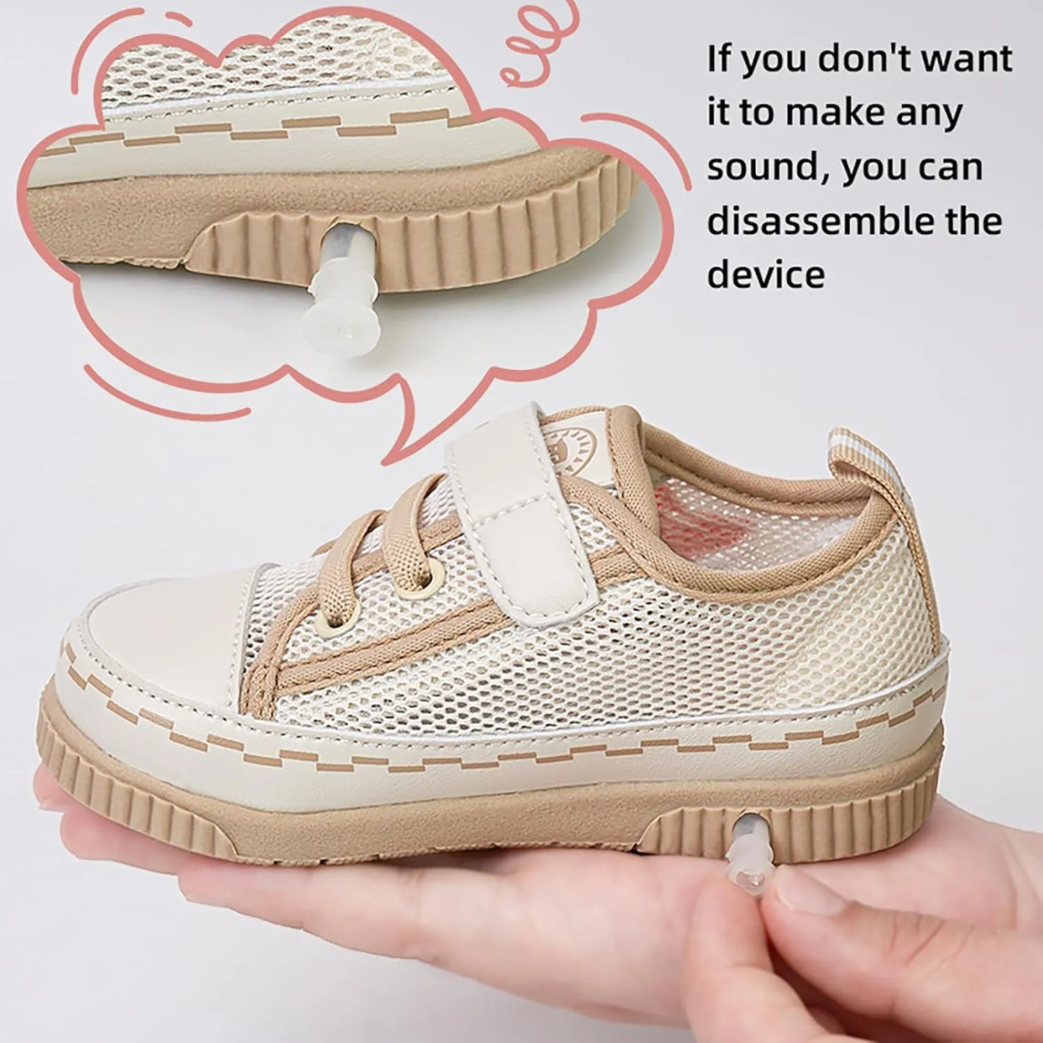 Baby and Toddler Boys & Girls Sneakers Lightweight Breathable Strap Athletic Running Squeak Shoes