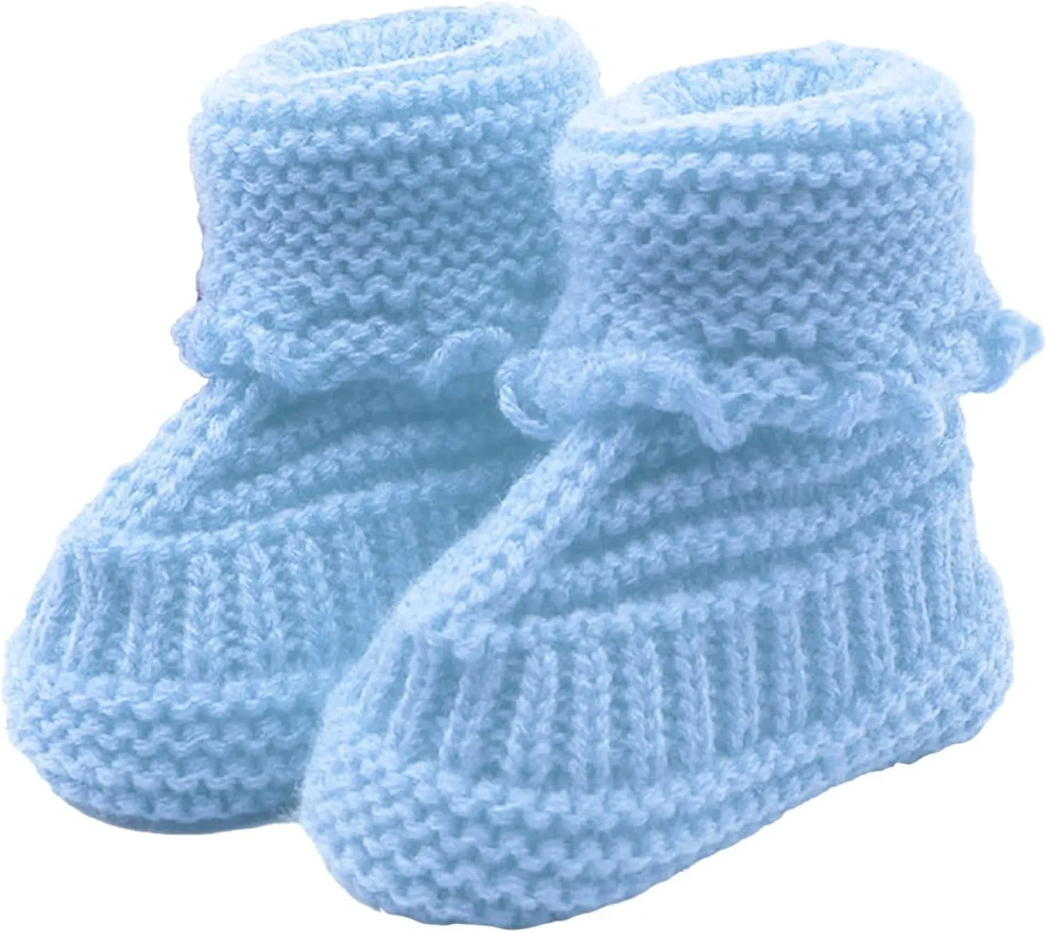 Baby Booties Newborn First Walkers Cozy Shoes Warm Hand Knit Soft Booties for Infant Boy Girl Non Slip Crib Shoes