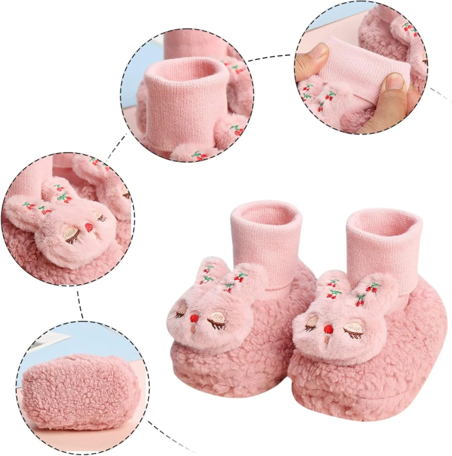 Baby Boots Toddler Boots Soft Bottom Toddler Shoes Plus Velvet Thick Non Slip Large Cotton Shoes 6 Months Baby Shoes