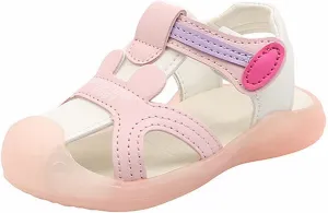 Baby Boy and Unisex Sandals for Infant/Toddlers Summer Outdoor Shoes Athletic Non-Slip Soft Sole (Pink, 8 Toddler)