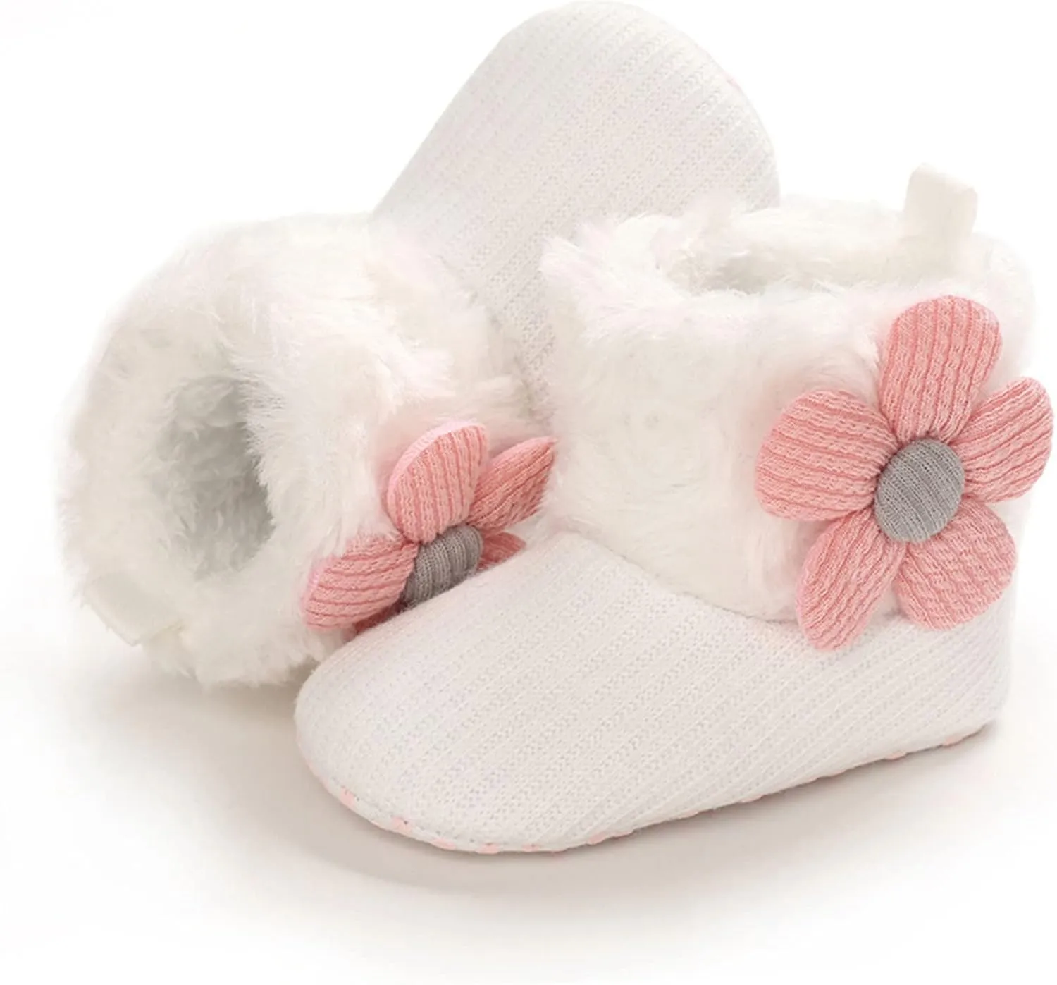 Baby Boy Girl Boots Newborn Shoes Winter Snow Bowknot Anti-Slip Soft Sole Warm Infant Toddler Prewalker Booties