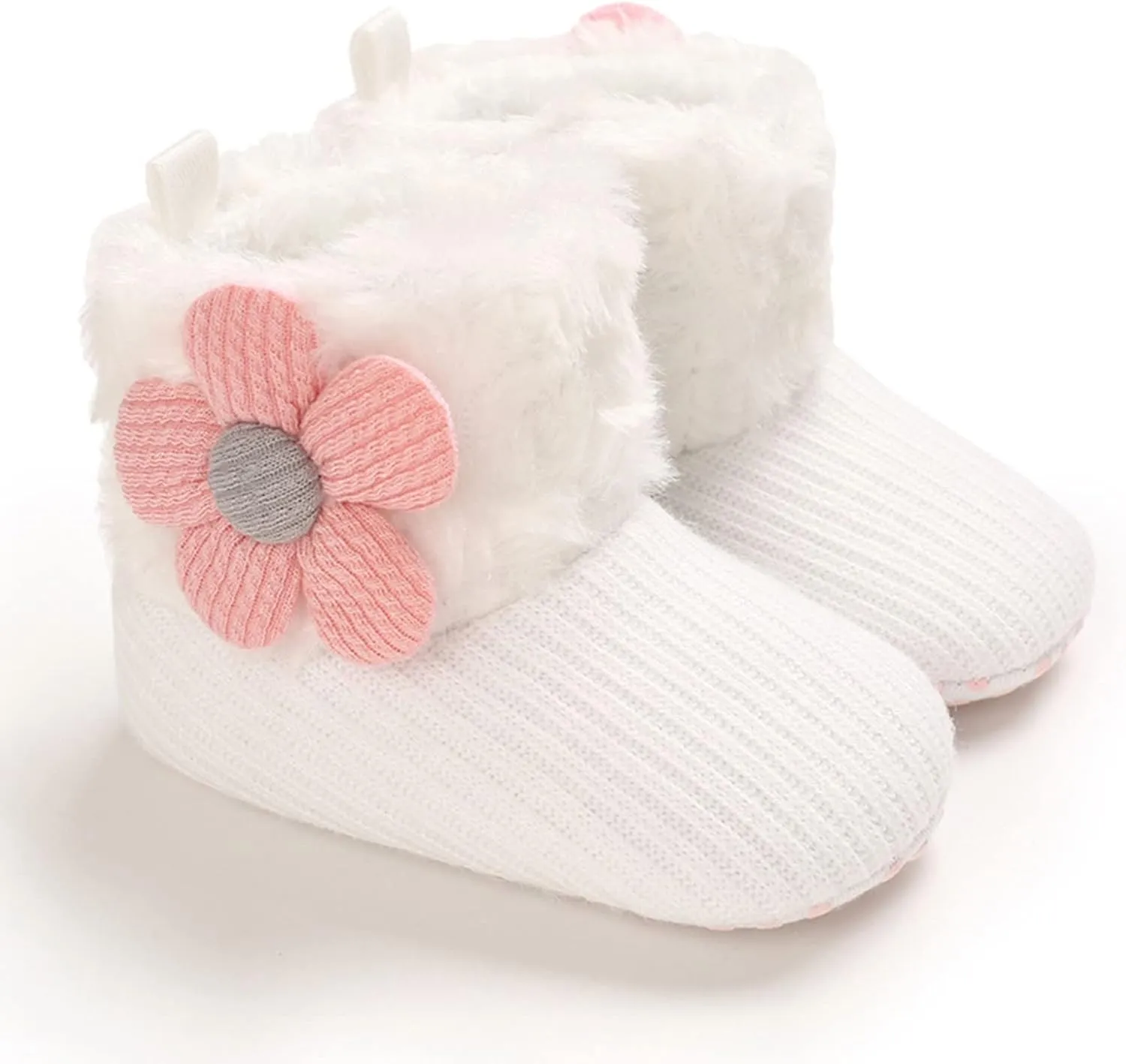 Baby Boy Girl Boots Newborn Shoes Winter Snow Bowknot Anti-Slip Soft Sole Warm Infant Toddler Prewalker Booties