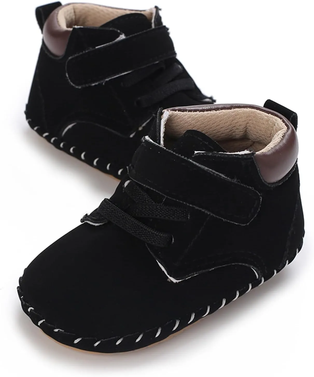 Baby Boy Girl High-Top Ankle Shoes Non Slip Soft Sole Infant Toddler Comfortable Prewalker Hard Sole Shoes for Baby Girl