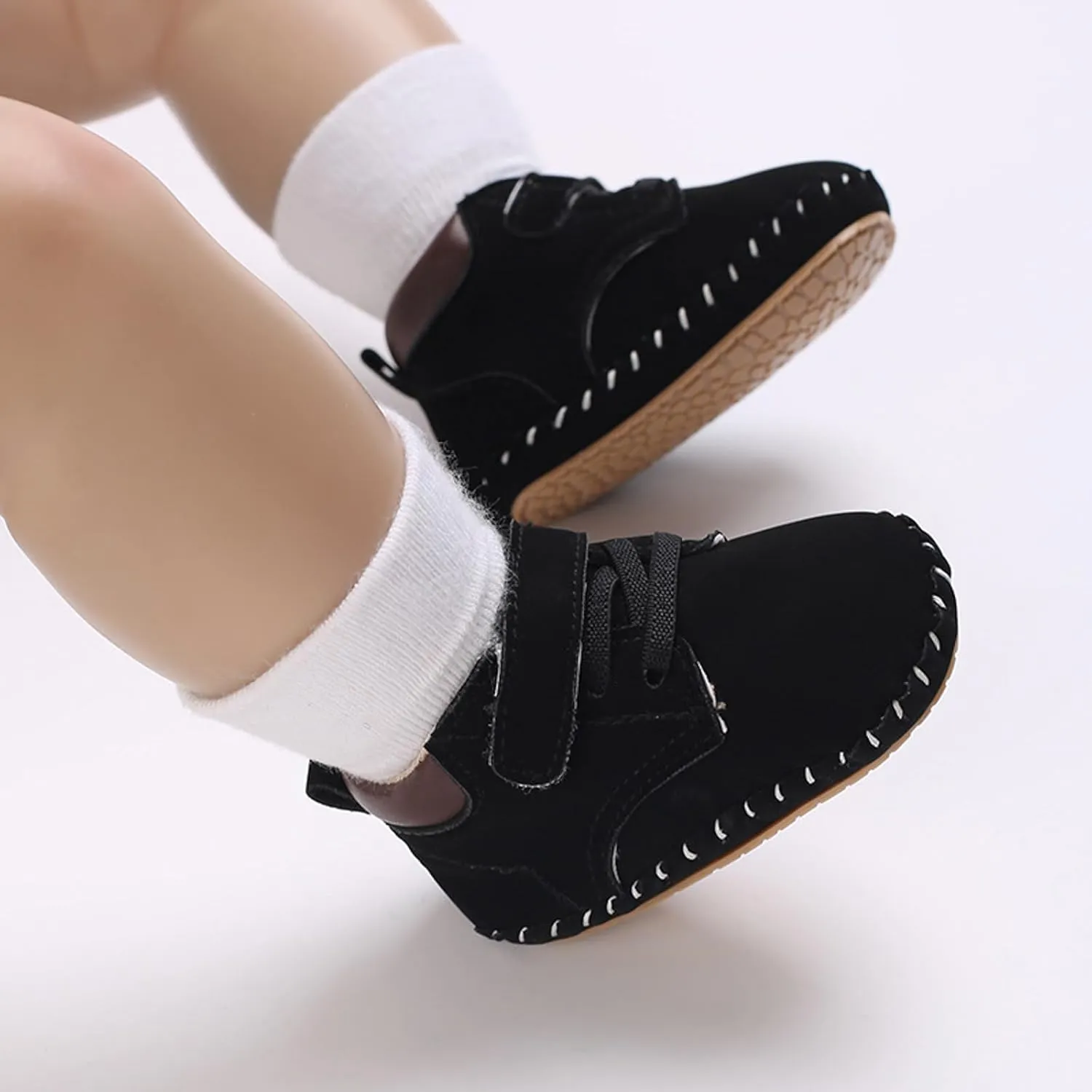 Baby Boy Girl High-Top Ankle Shoes Non Slip Soft Sole Infant Toddler Comfortable Prewalker Hard Sole Shoes for Baby Girl