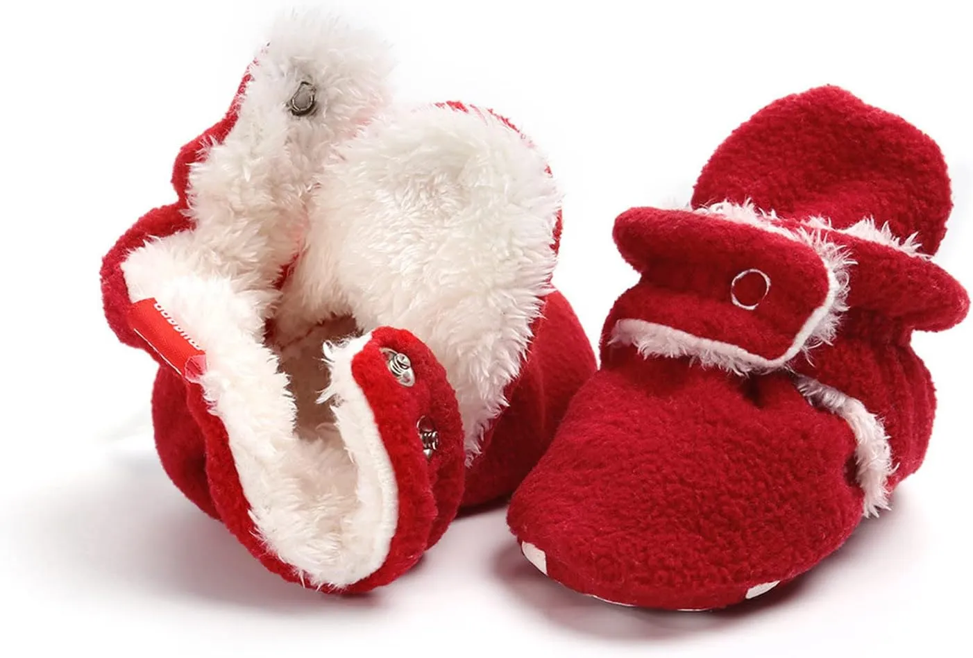 Baby Boy Girl Non-Skid Cozy Crib Shoes Fleece Booties Cotton Newborn Socks Soft Sole Winter Warm 0-18M Baby Slippers