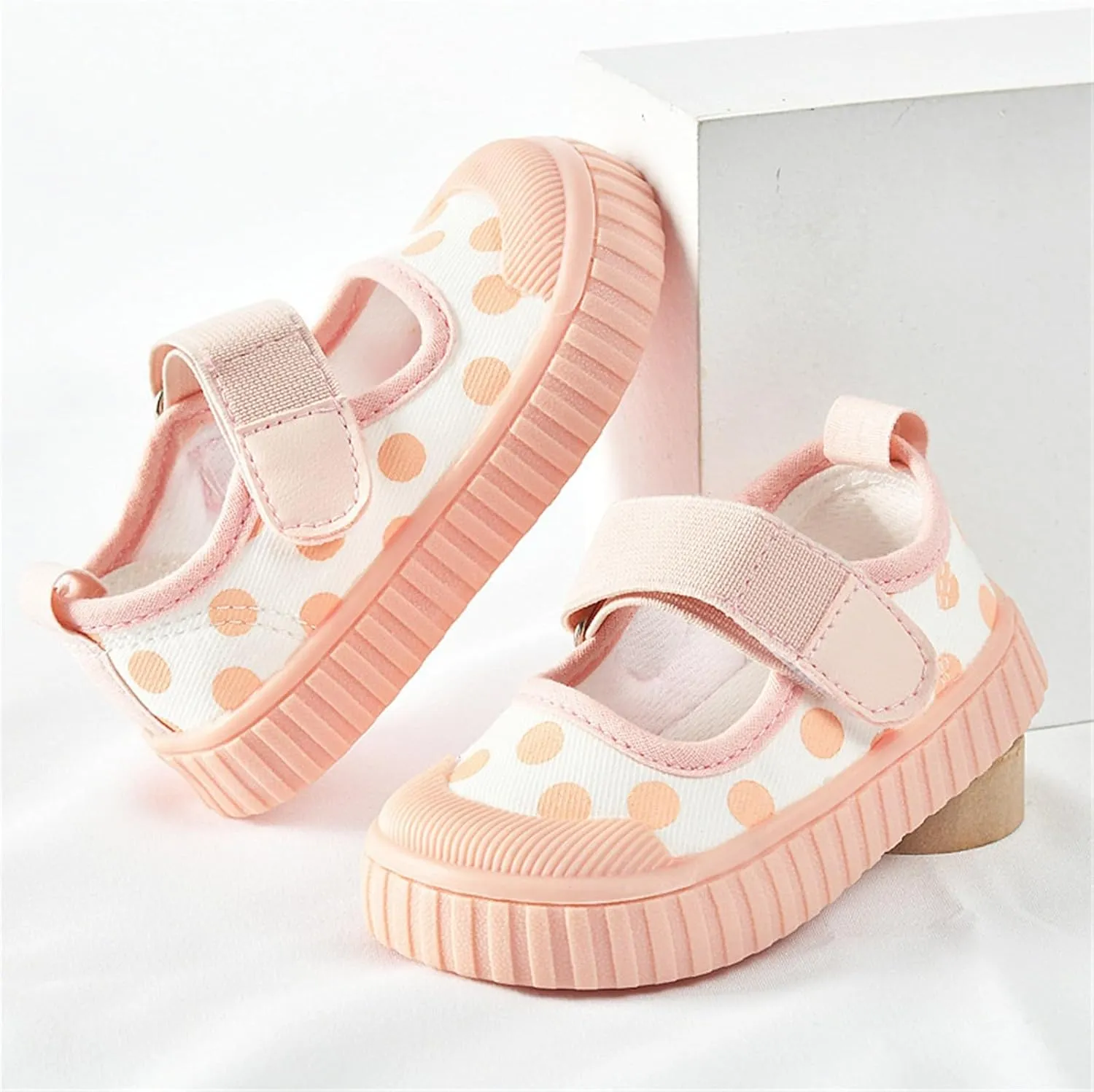 Baby Boy Girl Shoes Polka Dot Soft Sole Anti-Slip Casual Shoes Infants/Toddler Slip on Sneakers Breathable