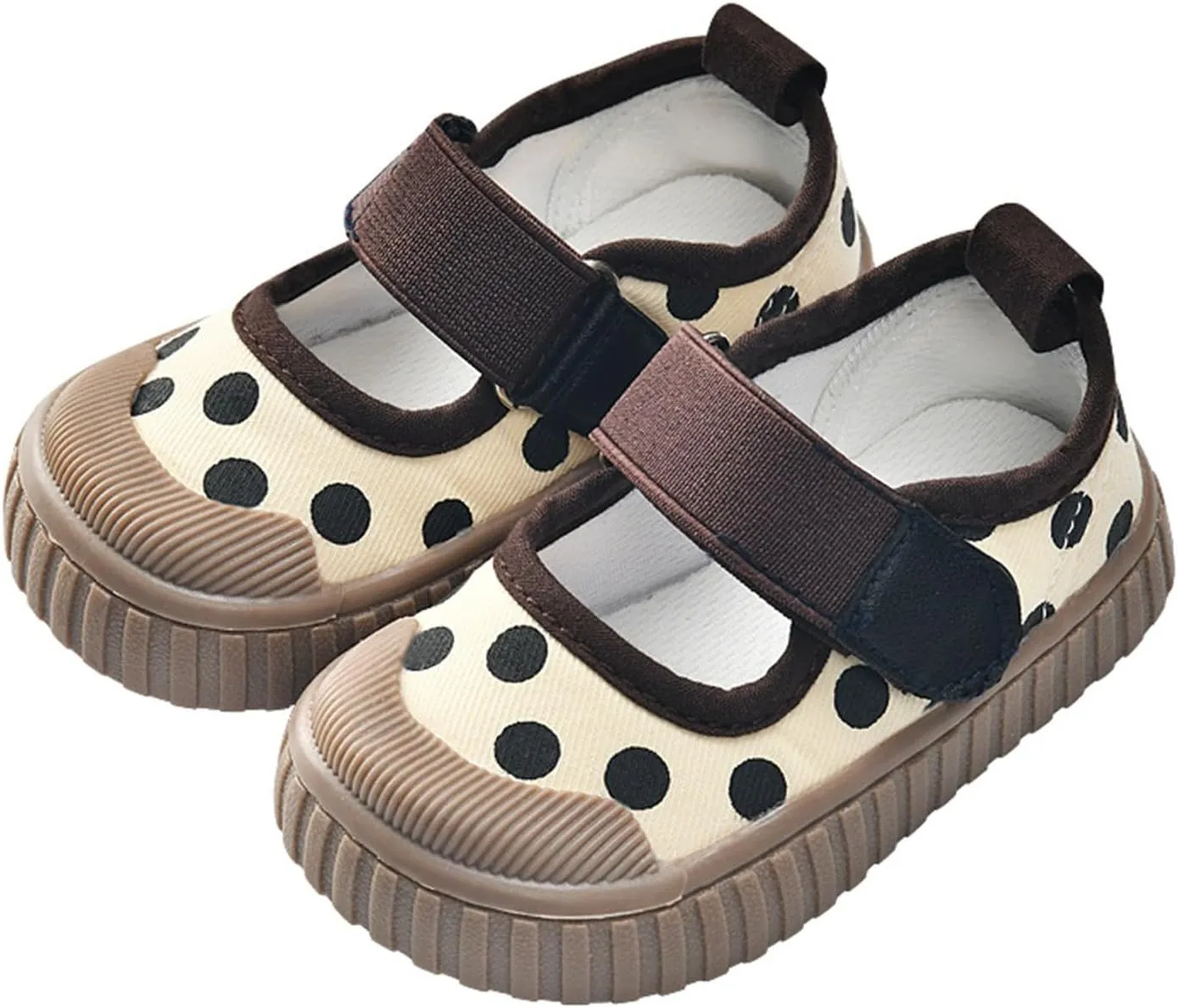 Baby Boy Girl Sneakers Polka Dot Soft Sole Anti-Slip Casual Shoes Toddler Slip on Shoes Breathable Lightweight