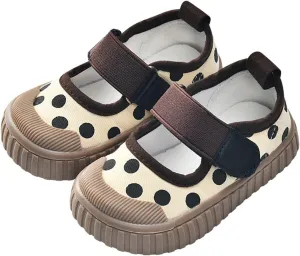 Baby Boy Girl Sneakers Polka Dot Soft Sole Anti-Slip Casual Shoes Toddler Slip on Shoes Breathable Lightweight