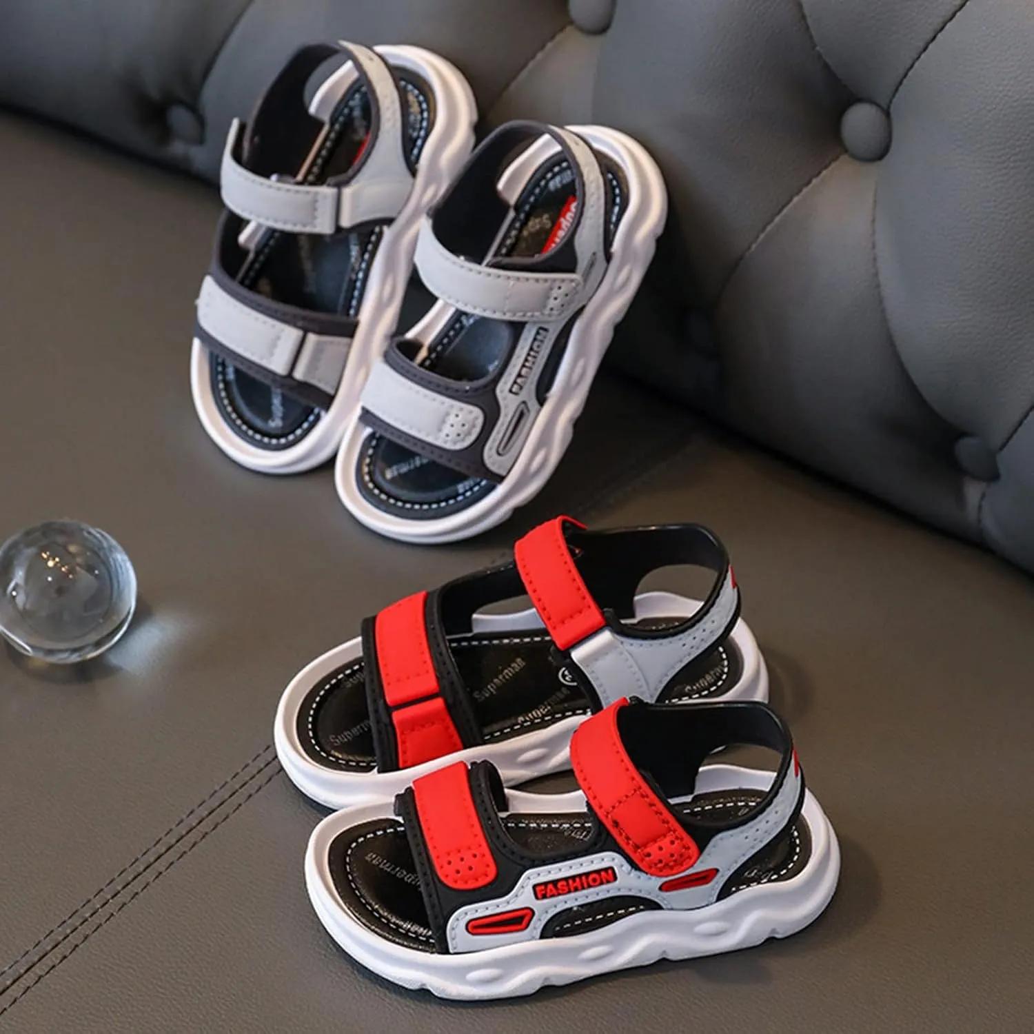 Baby Boy Unisex Sandals for Infant/Toddlers Summer Outdoor Shoes Athletic Non-Slip Soft Sole Shoes (Blue, 9.5 Toddler)