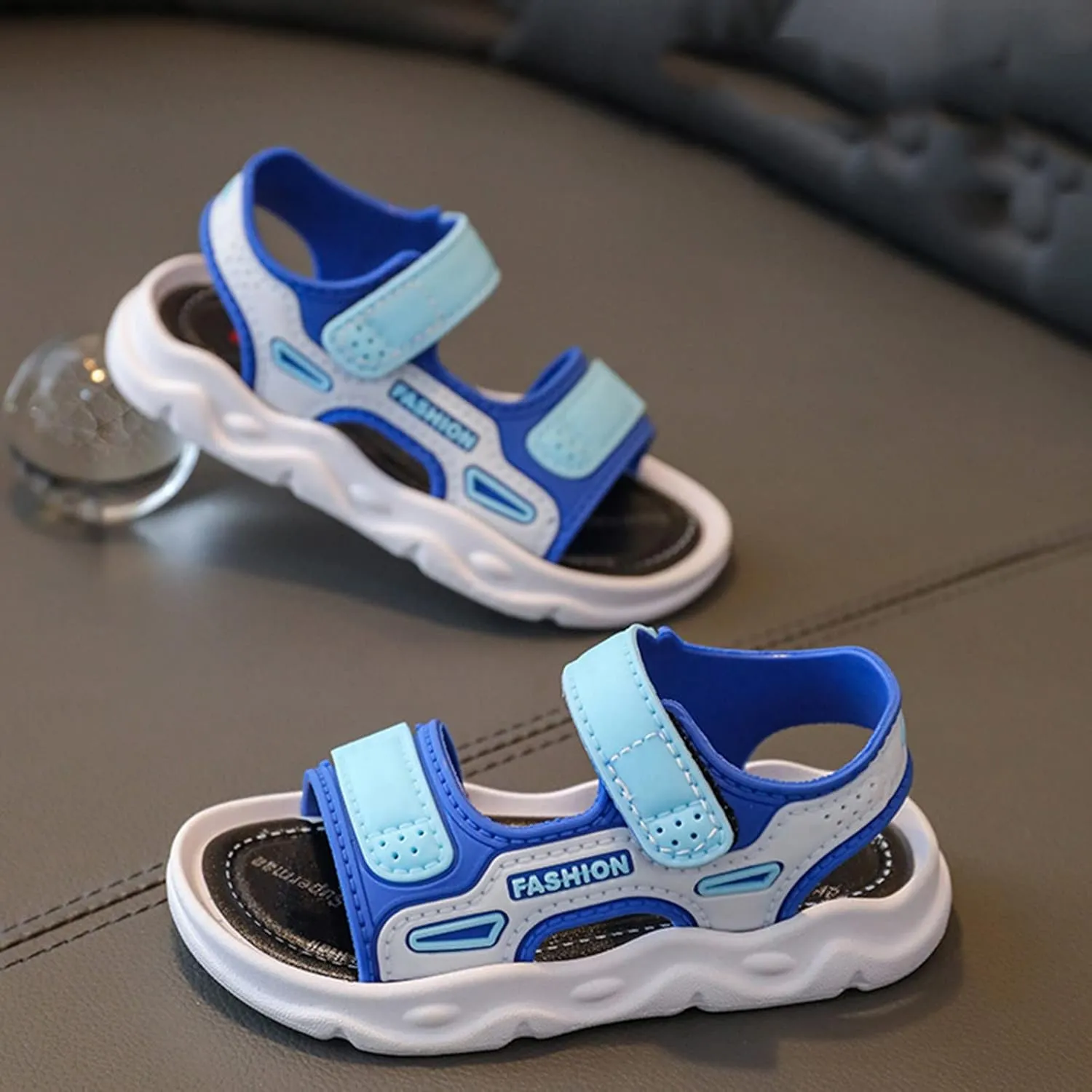 Baby Boy Unisex Sandals for Infant/Toddlers Summer Outdoor Shoes Athletic Non-Slip Soft Sole Shoes (Blue, 9.5 Toddler)