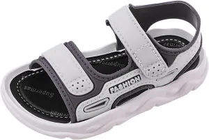 Baby Boy Unisex Sandals for Infant/Toddlers Summer Outdoor Shoes Athletic Non-Slip Soft Sole Shoes for (Grey, 9 Toddler)