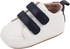 Baby Boys Girls Anti-Slip Sneakers Newborn Toddler Soft Slip On First Walking Leather Shoes for Outdoor Simple Shoes