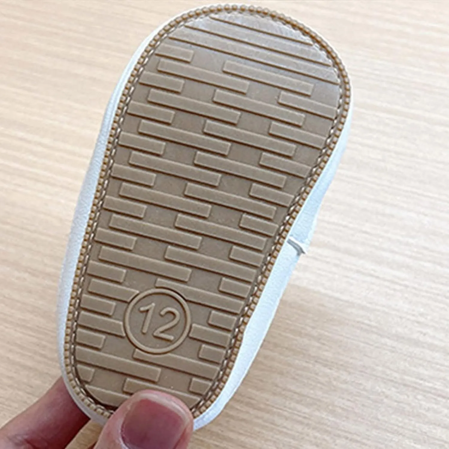 Baby Boys Girls Anti-Slip Sneakers Newborn Toddler Soft Slip On First Walking Leather Shoes for Outdoor Simple Shoes