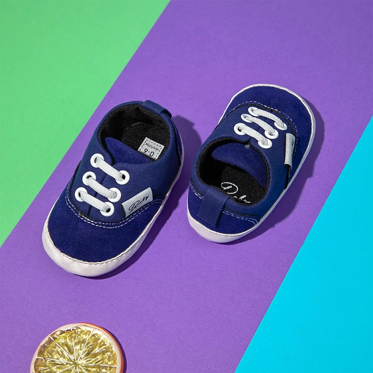 Baby Boys Girls Canvas Sneaker Soft Anti-Slip Sole Newborn Infant First Walkers Canvas Denim Shoes