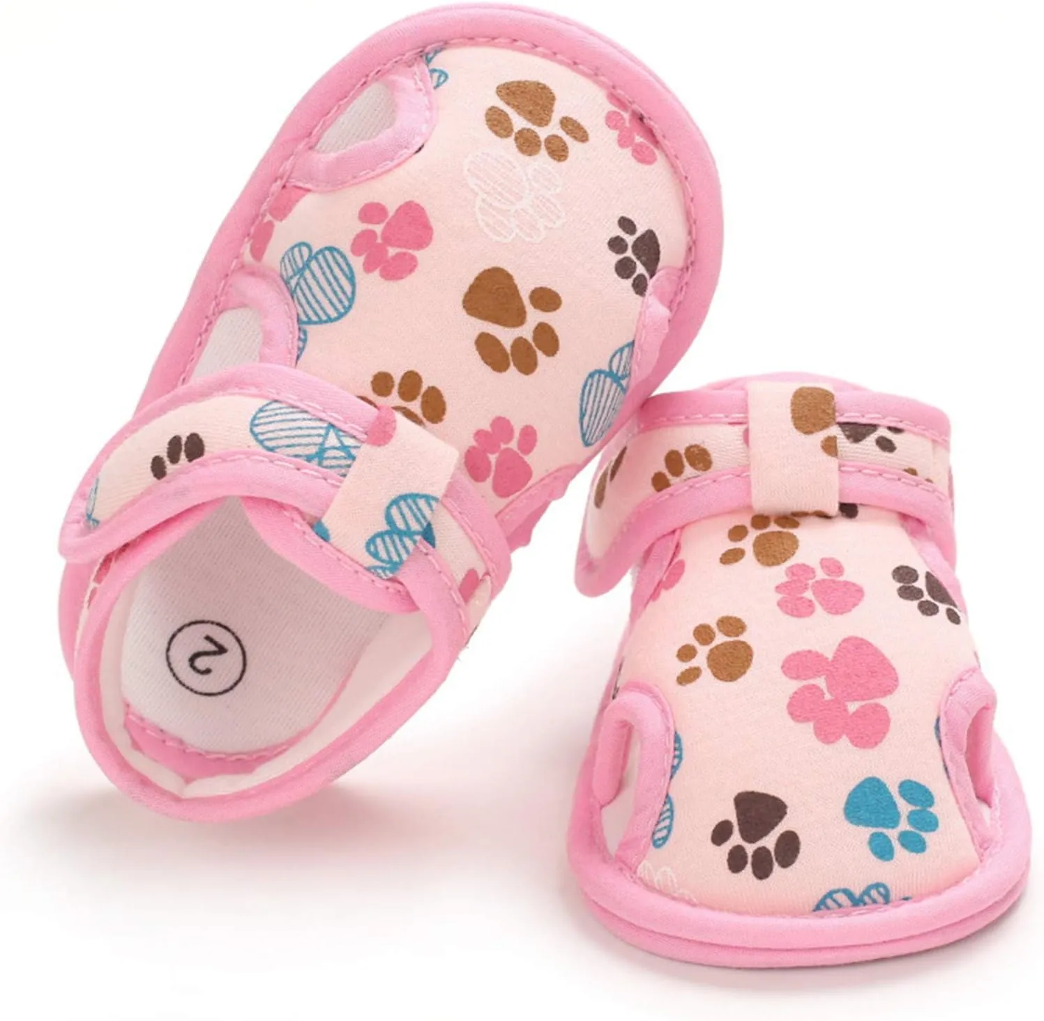 Baby Boys Girls Cartoon &Star Sandals Infant Outdoor Summer Beach Shoes Non Slip Soft Sole Toddler First Walker