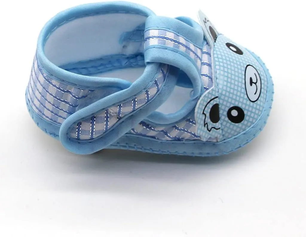Baby Boys Girls Cartoon Bear Walking Sandals Buckle Anti-Slip Soft Sole Breathable Prewalker Flat Crib Shoes