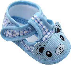 Baby Boys Girls Cartoon Bear Walking Sandals Buckle Anti-Slip Soft Sole Breathable Prewalker Flat Crib Shoes