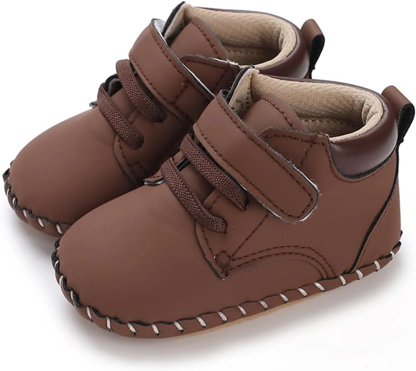 Baby Boys Girls High-Top Ankle Shoes Non Slip Soft Sole Comfortable Prewalker First Walking Sneakers for Toddler