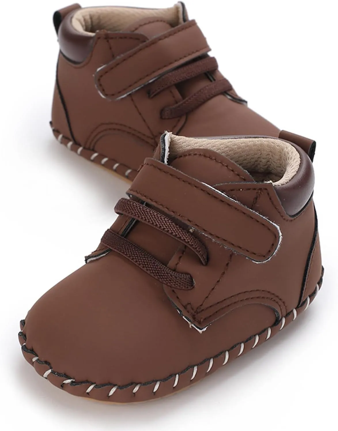 Baby Boys Girls High-Top Ankle Shoes Non Slip Soft Sole Comfortable Prewalker First Walking Sneakers for Toddler