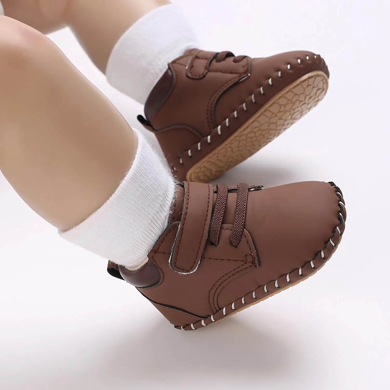 Baby Boys Girls High-Top Ankle Shoes Non Slip Soft Sole Comfortable Prewalker First Walking Sneakers for Toddler