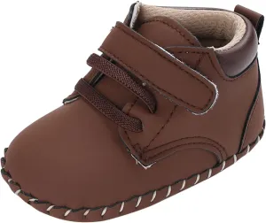 Baby Boys Girls High-Top Ankle Shoes Non Slip Soft Sole Comfortable Prewalker First Walking Sneakers for Toddler
