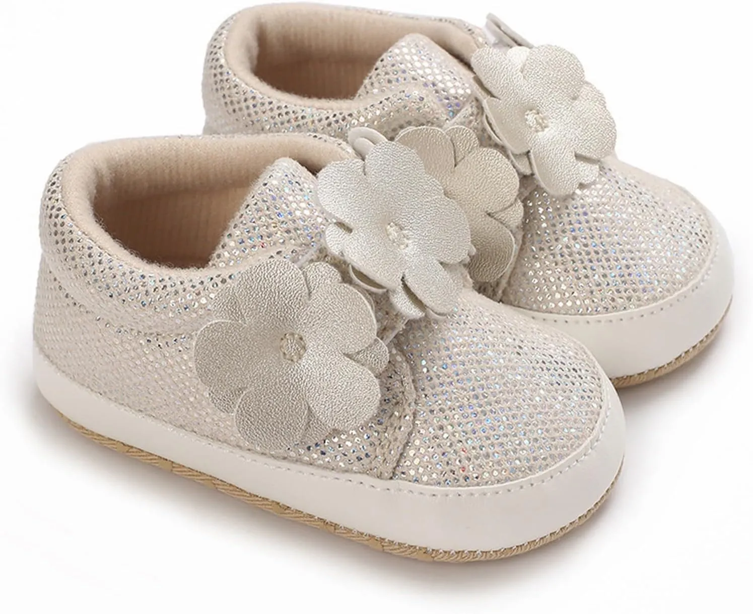 Baby Boys Girls High Top Sneakers Soft Soles Non Slip Infant Ankle Shoes Toddler Prewalker First Walking Crib Shoes