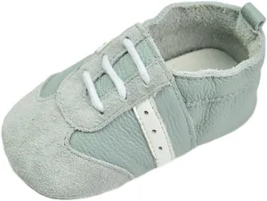 Baby Boys Girls occasin Slippers, Soft Sole Leather Anti-Slip Walking rib Shoes for Infant House Shoes for Boys