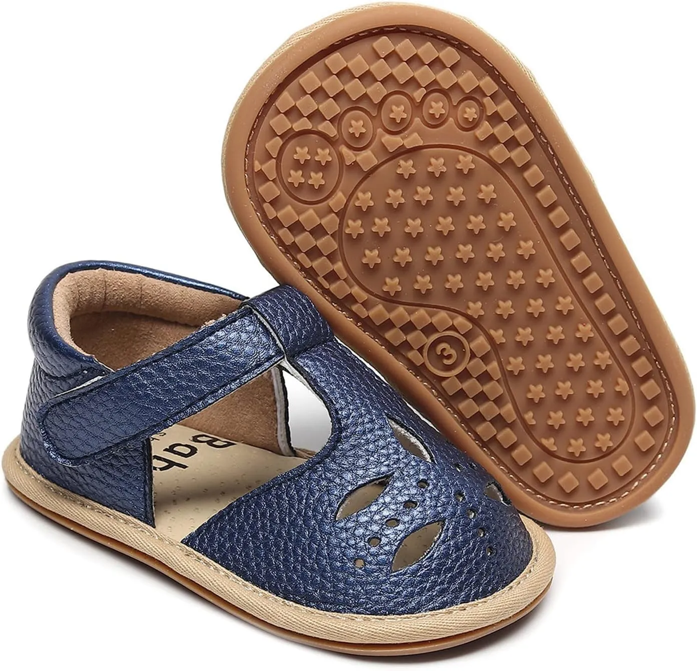 Baby Boys Girls Sandals PU Leather Soft Anti-Slip Rubber Sole Infant Summer Outdoor Shoes Toddler First