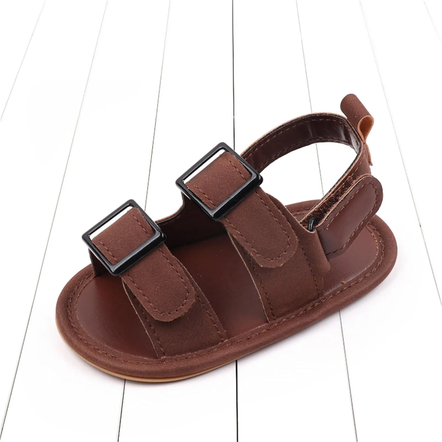 Baby Boys Girls Summer Sandals Open-Toe Infant Soft Rubber Sole Outdoor Shoes Toddler First Walking Shoes Casual