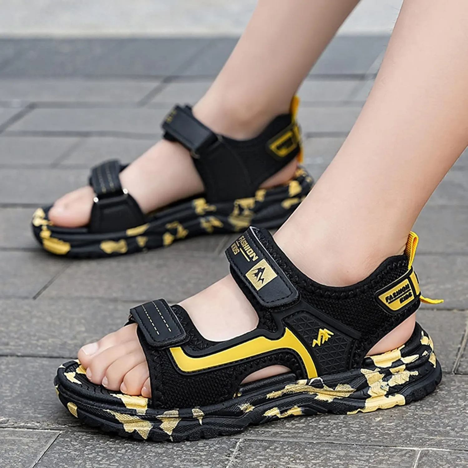 Baby Boys Girls Toddler Summer Shoes Sandals Outdoor Beach Anti-Slip Lightweight Soft Sole (Black, 11.5 Little Child)