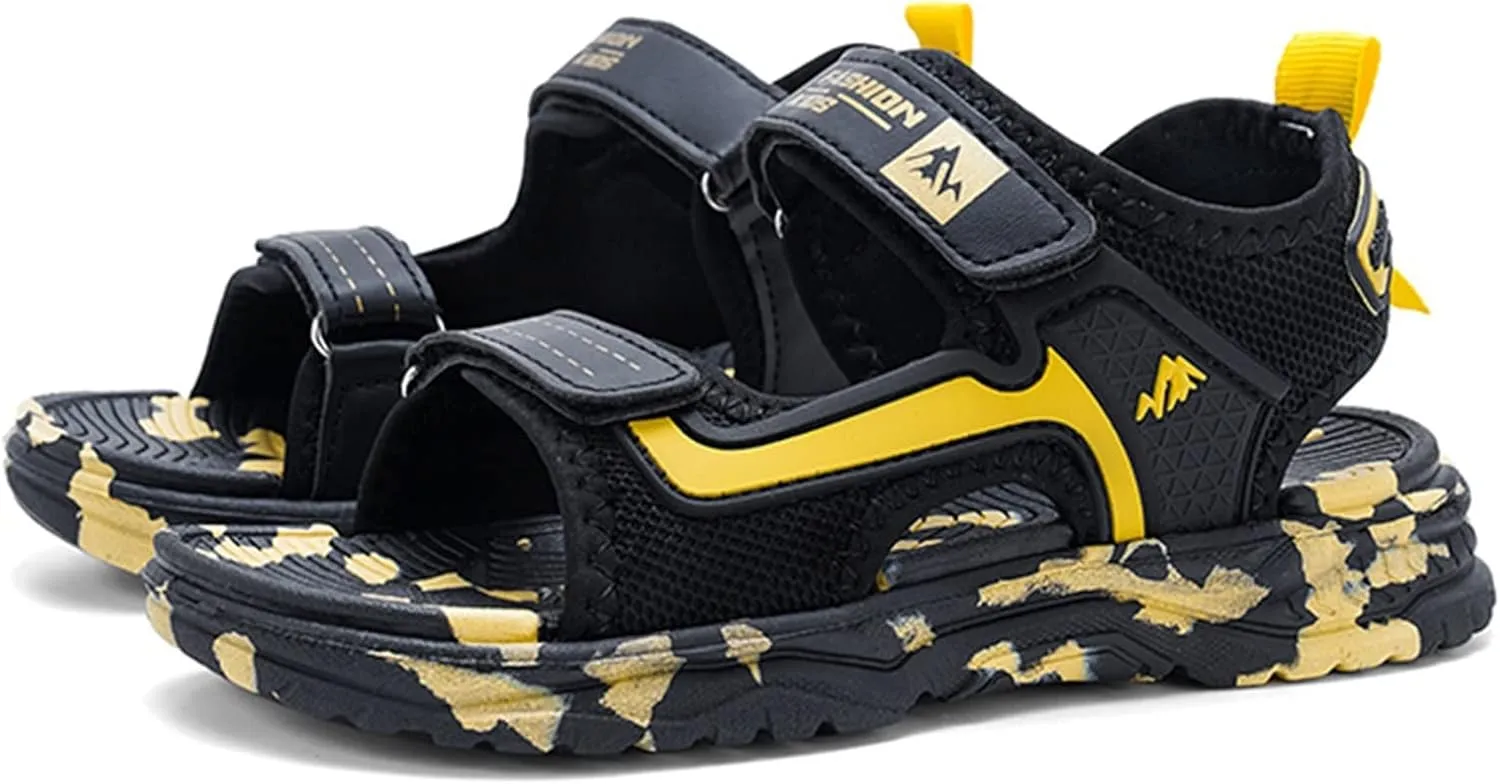 Baby Boys Girls Toddler Summer Shoes Sandals Outdoor Beach Anti-Slip Lightweight Soft Sole (Black, 11.5 Little Child)