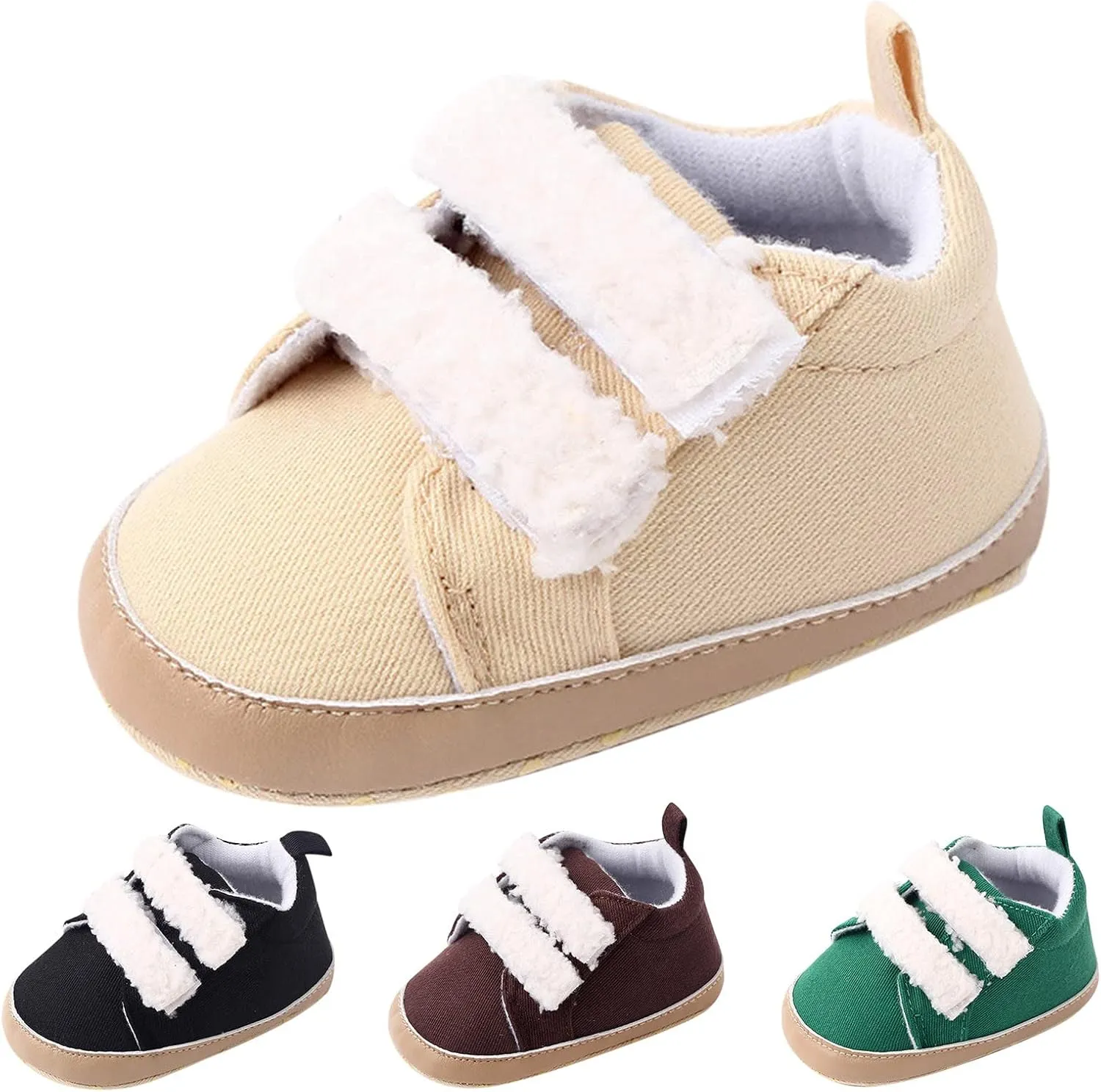 Baby Boys Girls xford Cloth Shoes Soft Rubber Sole Anti-Slip Sneakers Toddler Infant occasins Walking Shoes