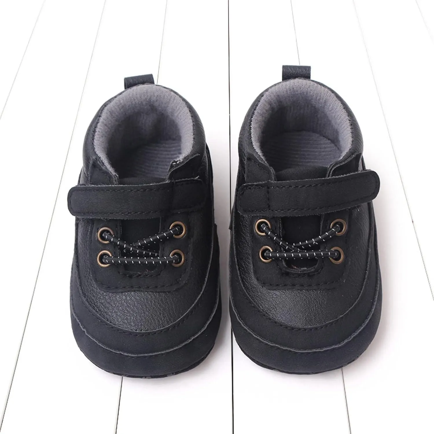 Baby Boys Girls xford Shoes PU Leather Soft Rubber Sole Sneakers Anti-Slip Ankle Boots Infant Walking Shoes