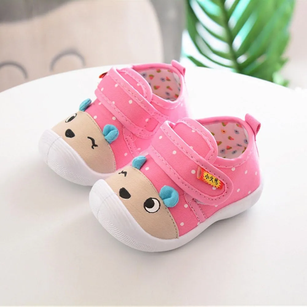 Baby Brand Shoes Cartoon Sole Girls Shoes Soft Boys Anti-Slip Kids Baby Infant Squeaky Baby Boys School Shoes