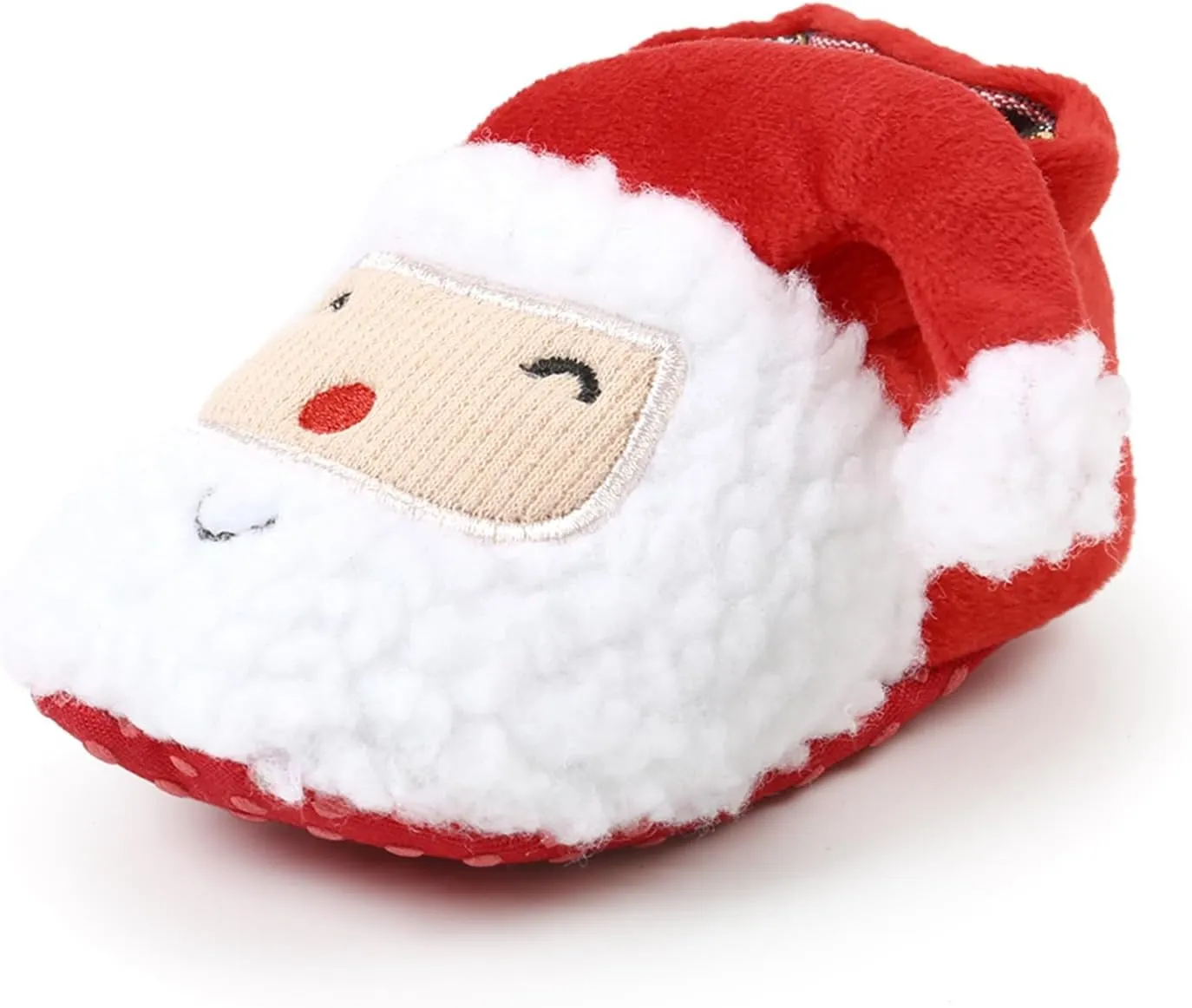 Baby Christmas Shoes Soft Santa Slippers Infanr Cozy Fleece Booties Winter Warm Prewalkers Crib Shoes