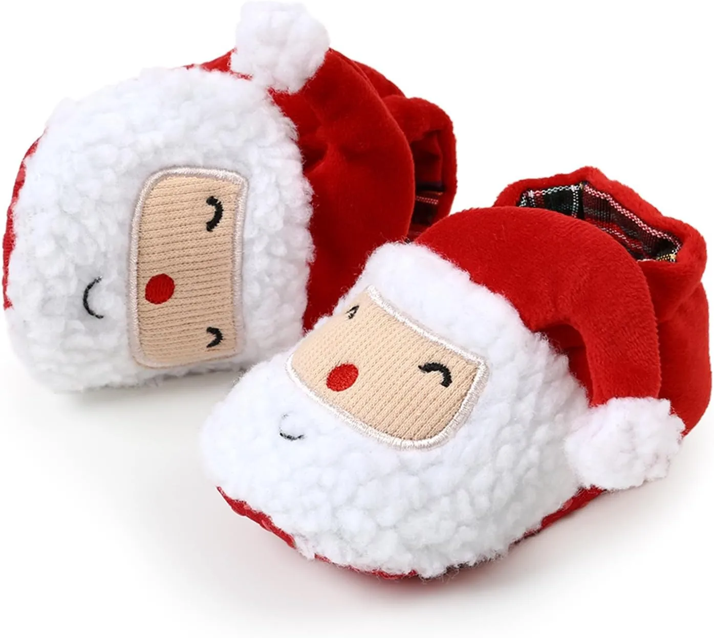 Baby Christmas Shoes Soft Santa Slippers Infanr Cozy Fleece Booties Winter Warm Prewalkers Crib Shoes