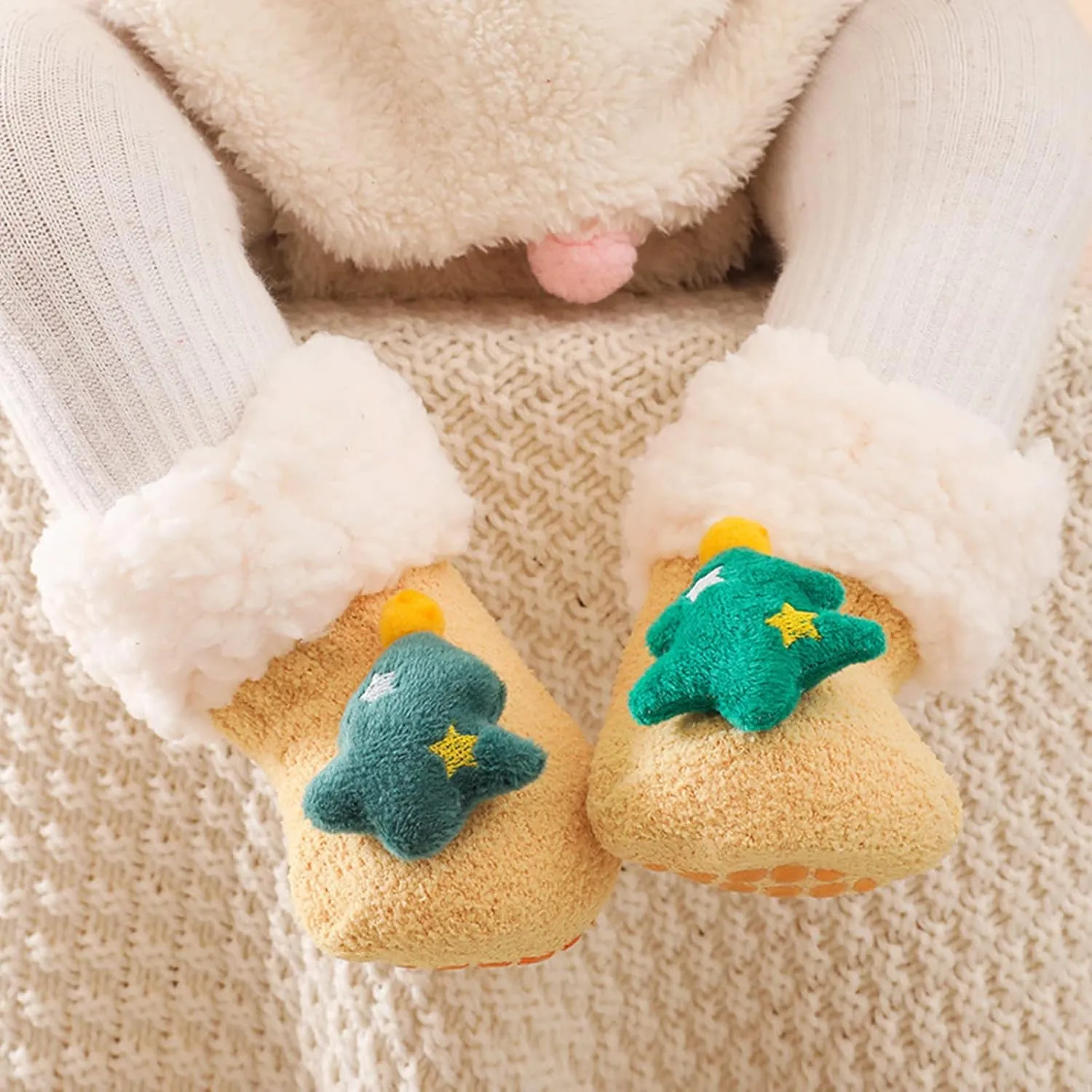 Baby Christmas Socks Shoes Toddler Boys Girls Indoor Slippers Soft Sole Non Slip Princess Socks Floor Socks 6 Months (Navy, 1-3 Years Infant)