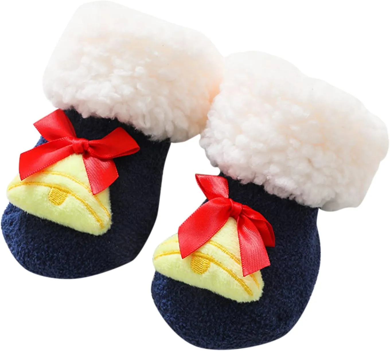 Baby Christmas Socks Shoes Toddler Boys Girls Indoor Slippers Soft Sole Non Slip Princess Socks Floor Socks 6 Months (Navy, 1-3 Years Infant)