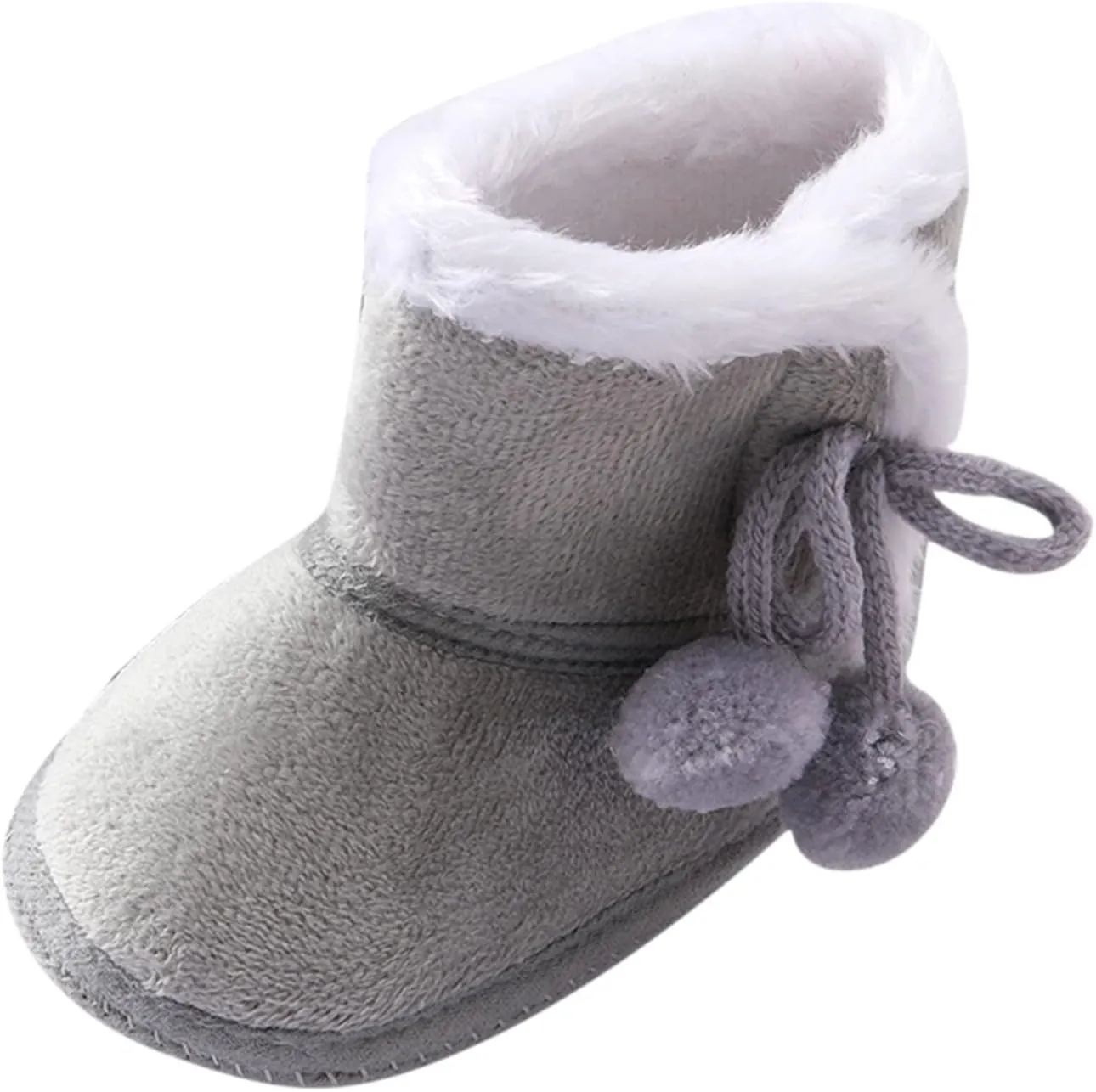Baby Cozy Fleece Sherpa Booties Newborn Boys Girls Snow Winter Boots Infant Soft Sole Warm Crib Booties Shoes