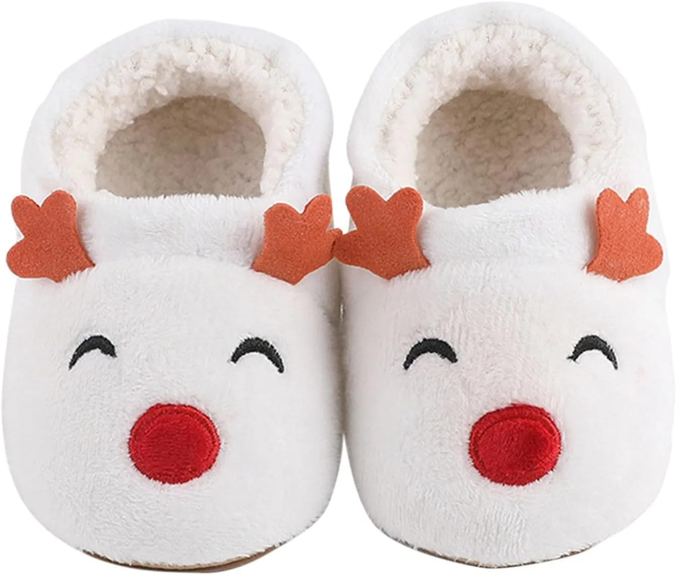 Baby Flat Sole Boots Infant Christmas Booties Soft Baby Santa Winter Warm Fleece Slippers Snow Boots Crib Shoes